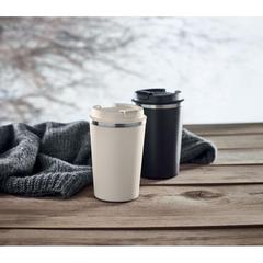 Vue Gobelet à double paroi 350 ml - Brace de couleur marron| Krokrodeal