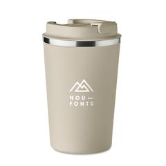 Vue Gobelet à double paroi 350 ml - Brace de couleur marron| Krokrodeal