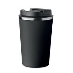 Vue Gobelet à double paroi 350 ml - Brace de couleur noir| Krokrodeal