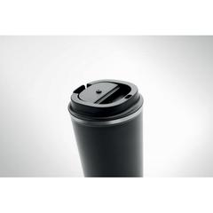 Vue Gobelet à double paroi 350 ml - Brace de couleur noir| Krokrodeal