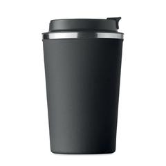 Vue Gobelet à double paroi 350 ml - Brace de couleur noir| Krokrodeal