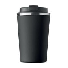 Vue Gobelet à double paroi 350 ml - Brace de couleur noir| Krokrodeal