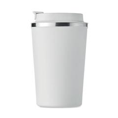 Vue Gobelet à double paroi 350 ml - Brace de couleur blanc| Krokrodeal