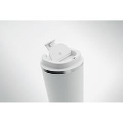 Vue Gobelet à double paroi 350 ml - Brace de couleur blanc| Krokrodeal