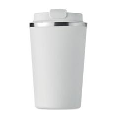 Vue Gobelet à double paroi 350 ml - Brace de couleur blanc| Krokrodeal