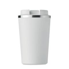Vue Gobelet à double paroi 350 ml - Brace de couleur blanc| Krokrodeal