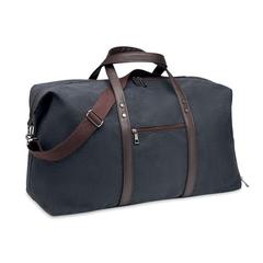 Vue Sac week-end en toile 450gr/m² - Zurich de couleur noir| Krokrodeal