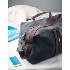 Vue Sac week-end en toile 450gr/m² - Zurich de couleur noir| Krokrodeal