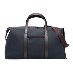 Vue Sac week-end en toile 450gr/m² - Zurich de couleur noir| Krokrodeal