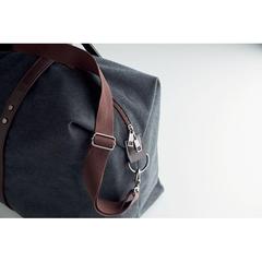 Vue Sac week-end en toile 450gr/m² - Zurich de couleur noir| Krokrodeal