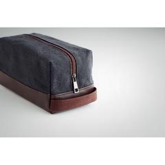 Vue Trousse en toile 450gr/m² - Zurich cosmetic de couleur noir| Krokrodeal