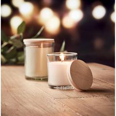 Vue Bougie parfumée à la vanille - Ancient de couleur blanc| Krokrodeal