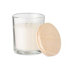 Vue Bougie parfumée à la vanille - Ancient de couleur blanc| Krokrodeal