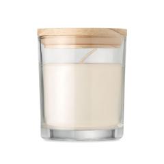 Vue Bougie parfumée à la vanille - Ancient de couleur blanc| Krokrodeal
