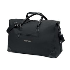 Vue Sac week-end en toile 340gr/m² - Monaco de couleur noir| Krokrodeal