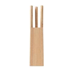 Vue Set de 5 couteaux dans socle - Gourmet de couleur marron| Krokrodeal