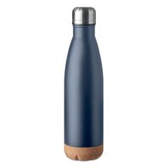 Vue Bouteille double paroi 500 ml - Aspen cork de couleur bleu| Krokrodeal