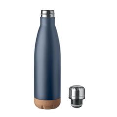 Vue Bouteille double paroi 500 ml - Aspen cork de couleur bleu| Krokrodeal