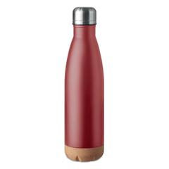 Vue Bouteille double paroi 500 ml - Aspen cork de couleur rouge| Krokrodeal