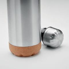 Vue Bouteille double paroi 500 ml - Aspen cork de couleur gris| Krokrodeal