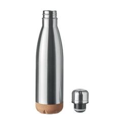 Vue Bouteille double paroi 500 ml - Aspen cork de couleur gris| Krokrodeal