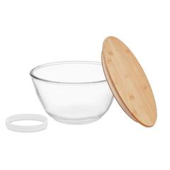Vue Bol à salade en verre 1200 ml - Salabam de couleur blanc| Krokrodeal