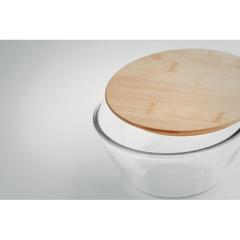 Vue Bol à salade en verre 1200 ml - Salabam de couleur blanc| Krokrodeal