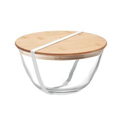 Vue Bol à salade en verre 1200 ml - Salabam de couleur blanc| Krokrodeal
