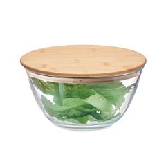 Vue Bol à salade en verre 1200 ml - Salabam de couleur blanc| Krokrodeal