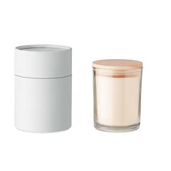 Vue Bougie parfumée à la vanille - Ancient high de couleur blanc| Krokrodeal