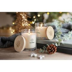 Vue Bougie parfumée à la vanille - Ancient high de couleur blanc| Krokrodeal