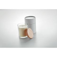 Vue Bougie parfumée à la vanille - Ancient high de couleur blanc| Krokrodeal