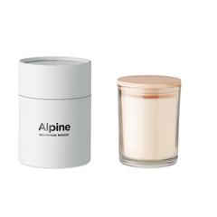 Vue Bougie parfumée à la vanille - Ancient high de couleur blanc| Krokrodeal