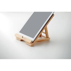 Vue Support pour tablette bambou - Tuanui de couleur marron| Krokrodeal