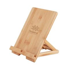 Vue Support pour tablette bambou - Tuanui de couleur marron| Krokrodeal