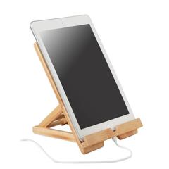 Vue Support pour tablette bambou - Tuanui de couleur marron| Krokrodeal