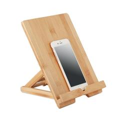Vue Support pour tablette bambou - Tuanui de couleur marron| Krokrodeal