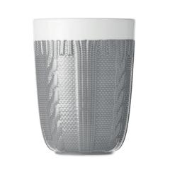 Vue Mug en céramique 310 ml - Knitty de couleur gris| Krokrodeal