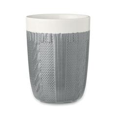 Vue Mug en céramique 310 ml - Knitty de couleur gris| Krokrodeal