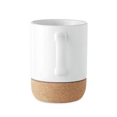 Vue Tasse avec base en liège - Subcork de couleur blanc| Krokrodeal