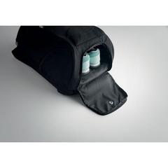 Vue Sac à dos de sport RPET 600D - Olympic de couleur noir| Krokrodeal