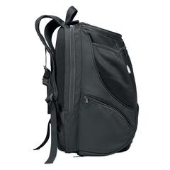 Vue Sac à dos de sport RPET 600D - Olympic de couleur noir| Krokrodeal