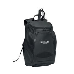 Vue Sac à dos de sport RPET 600D - Olympic de couleur noir| Krokrodeal