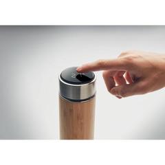 Vue Bouteille à double paroi 480 ml - Panay de couleur marron| Krokrodeal