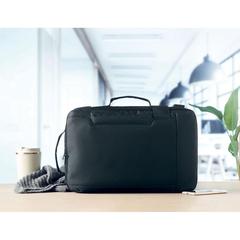 Vue Sac à dos ordinateur 300D RPET - Singapore de couleur noir| Krokrodeal