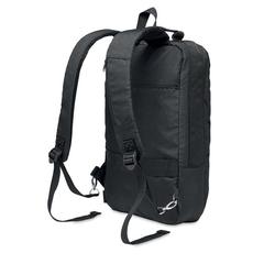 Vue Sac à dos ordinateur 300D RPET - Singapore de couleur noir| Krokrodeal