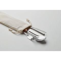 Vue Couverts en acier inoxydable - Custa set de couleur marron| Krokrodeal