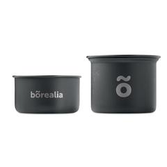 Vue Casseroles camping et couverts - Potty set de couleur noir| Krokrodeal