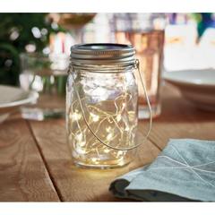 Vue Lampe solaire d'extérieur - Pot lamp de couleur blanc| Krokrodeal