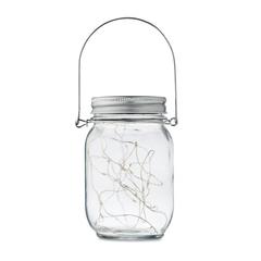 Vue Lampe solaire d'extérieur - Pot lamp de couleur blanc| Krokrodeal